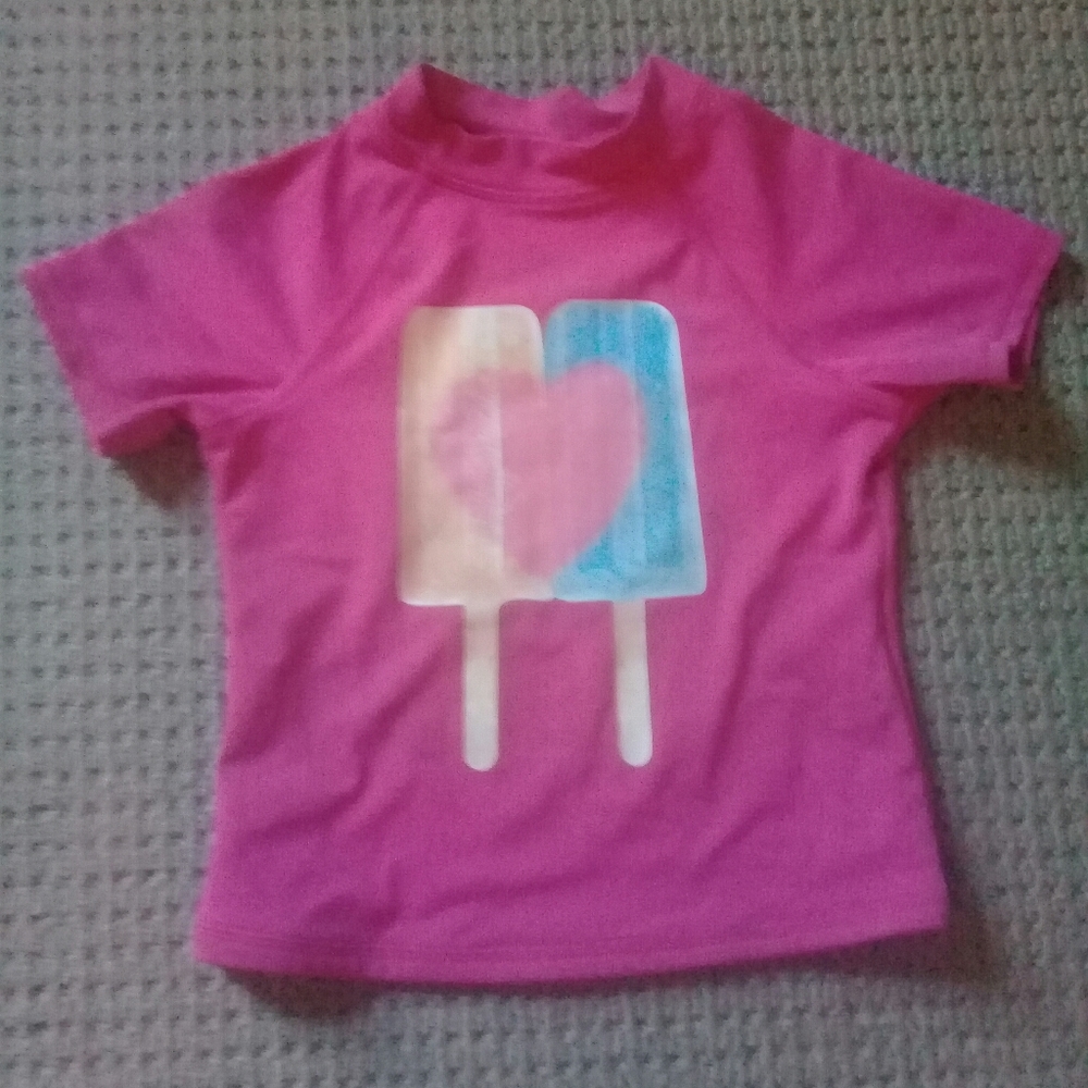 Girls' Land's End Rashguard Pink S (4)
